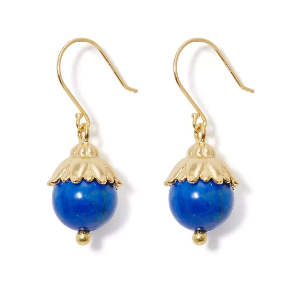 The Met Store Earrings*Lotus Bead Drop Earrings
