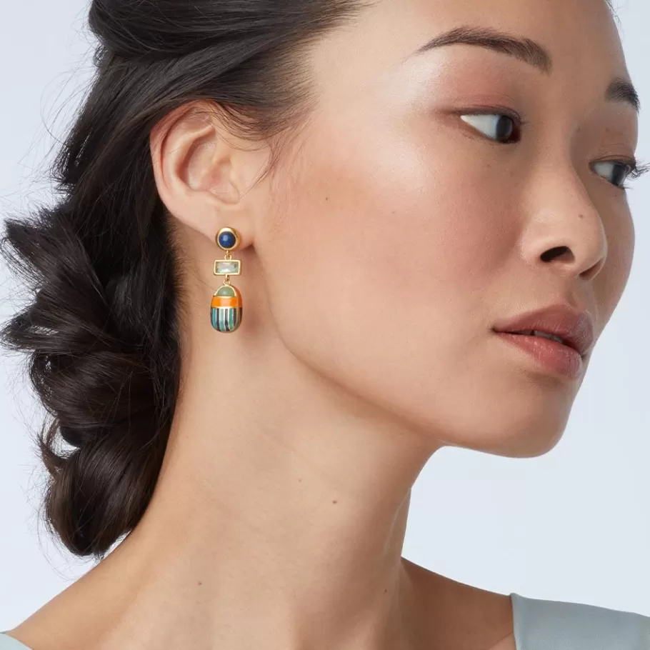 The Met Store Earrings*Royal Scarab Drop Earrings